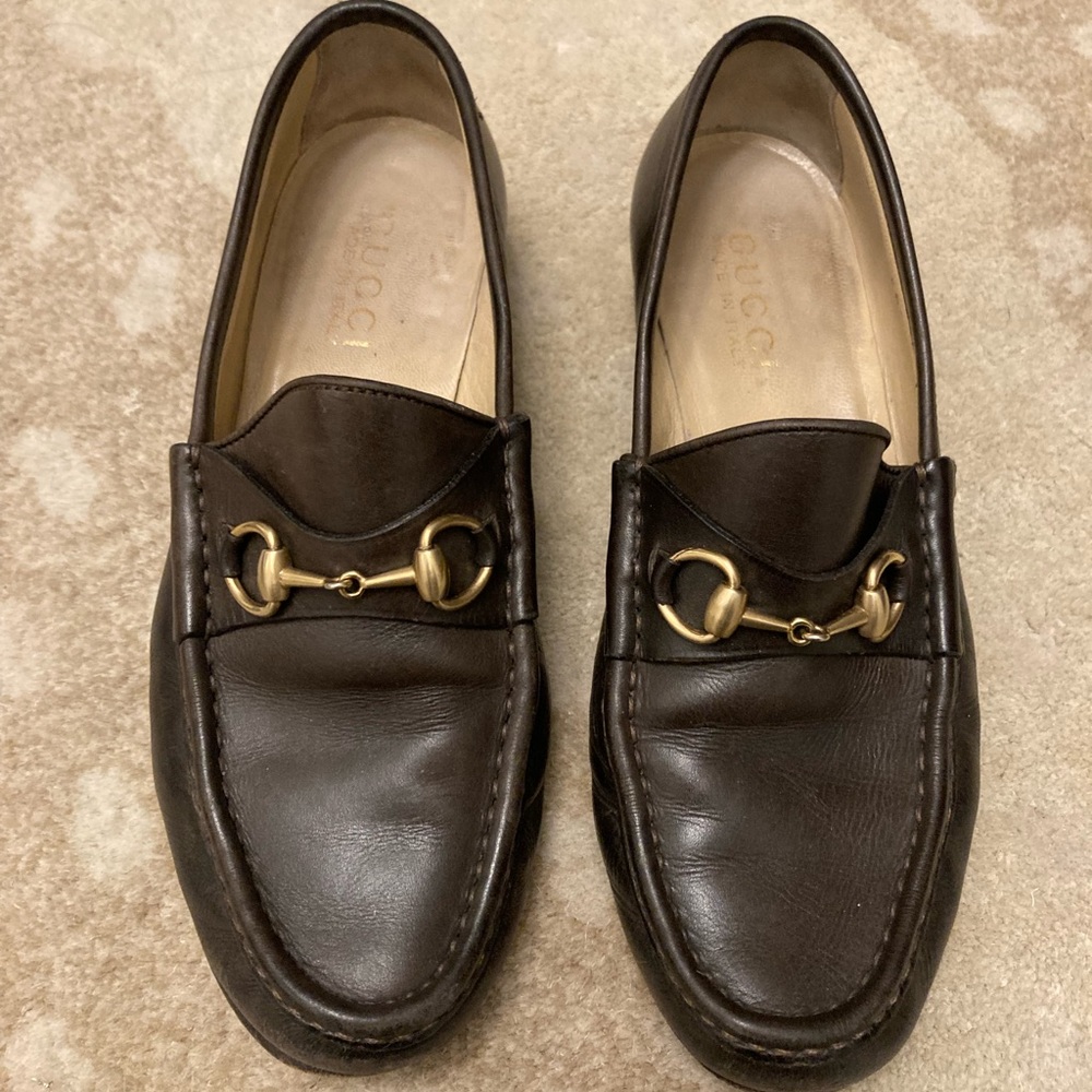 Gorgeous vintage Gucci Horse-bit Loafer classic brown 6